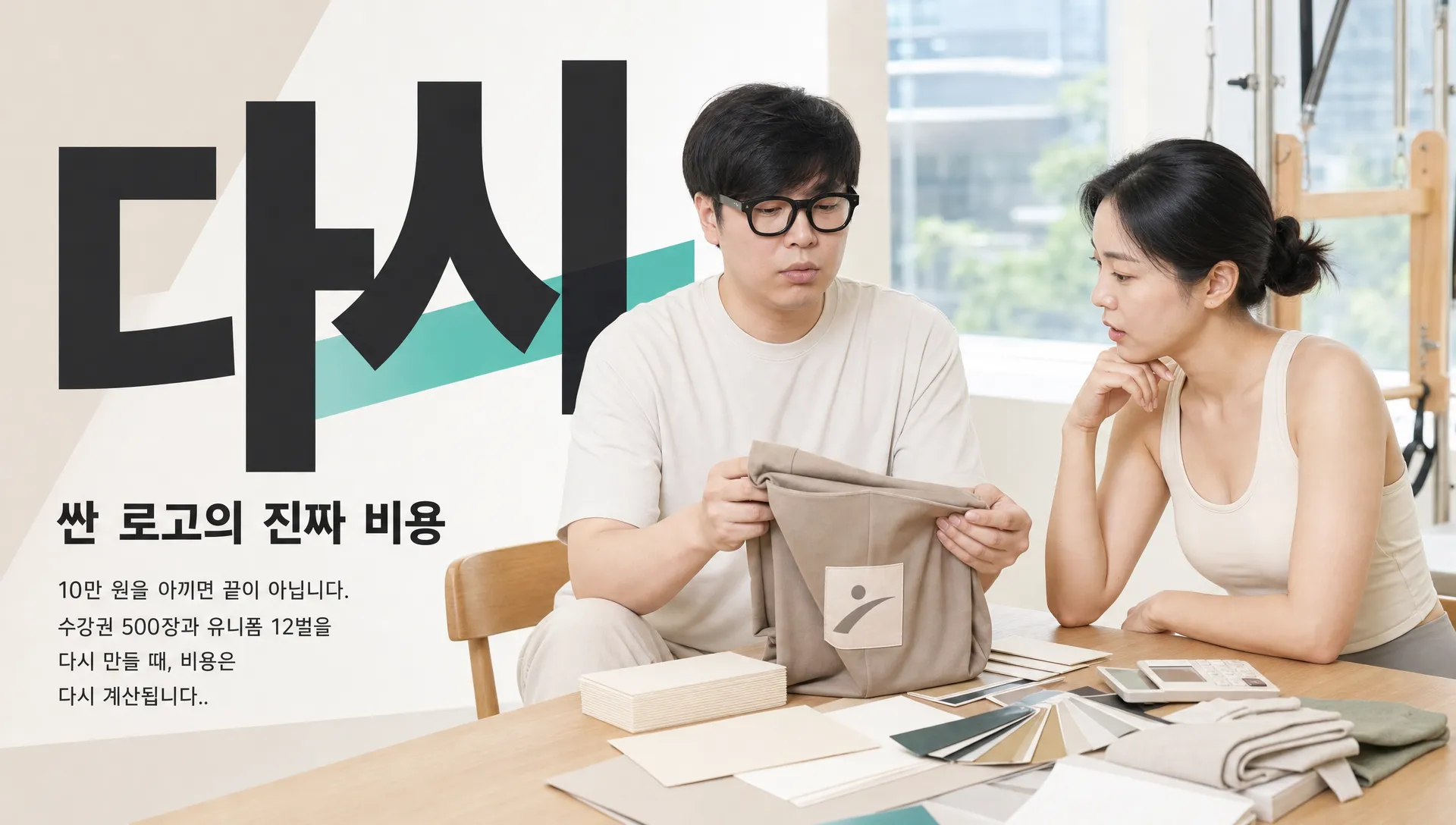필라테스 로고 비용, 싸게 시작했다가 5번 다시 내는 순간