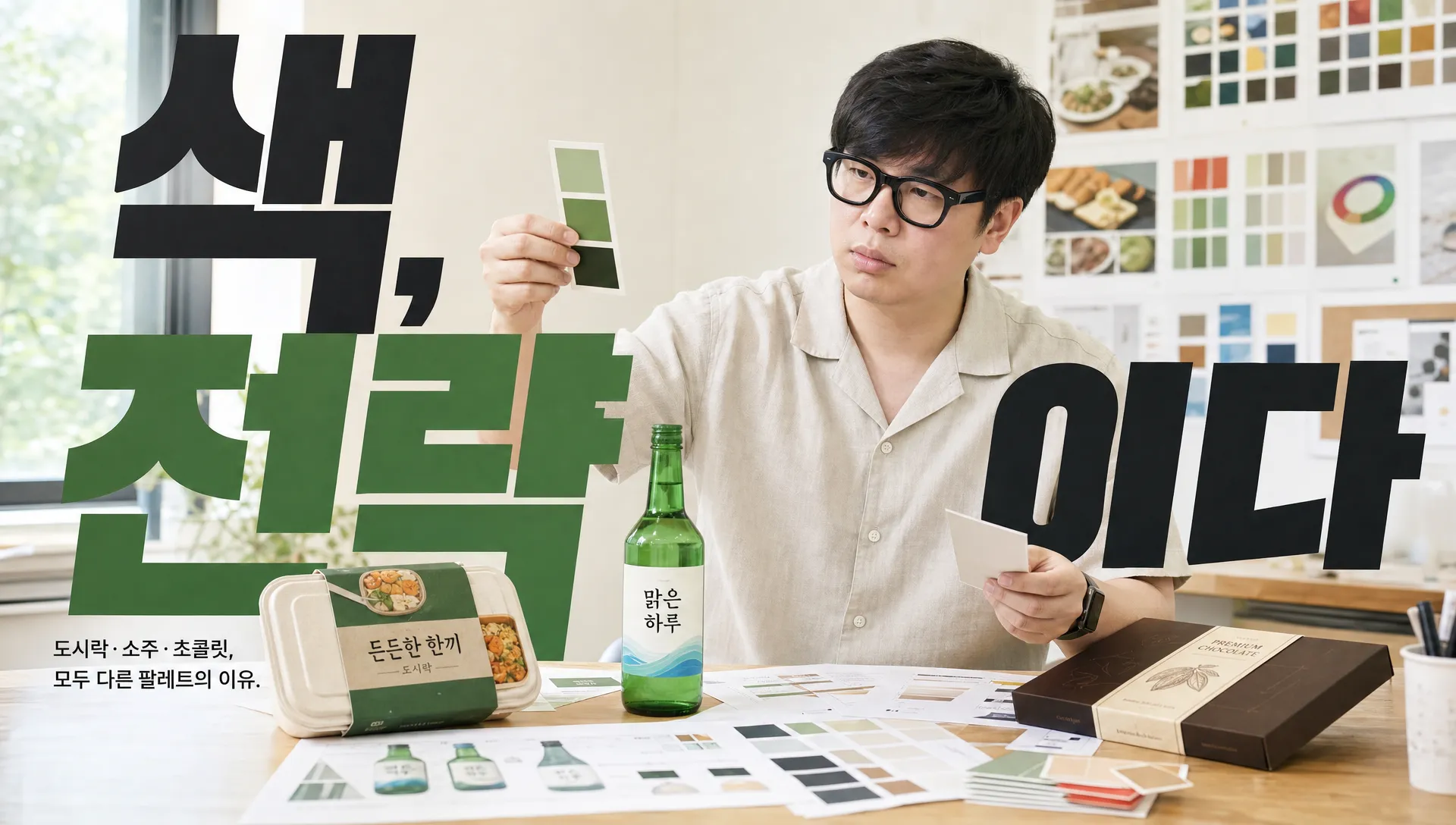 식품 로고는 녹색·빨강이 아니라 톤·채도·명도다 — 타깃·시즌·가격대별 팔레트 전략
