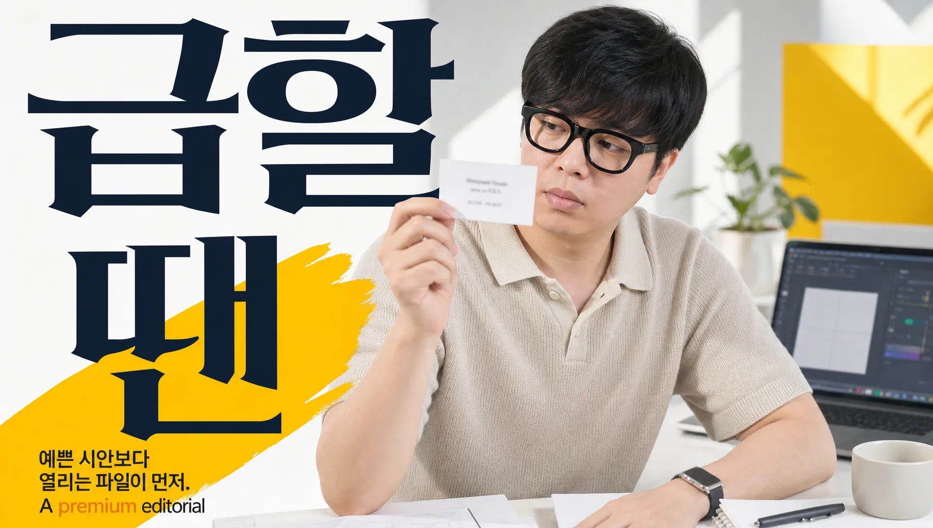 로고 없어도 되는 명함 만들기, 상호·이름만 넣고 3분 PDF