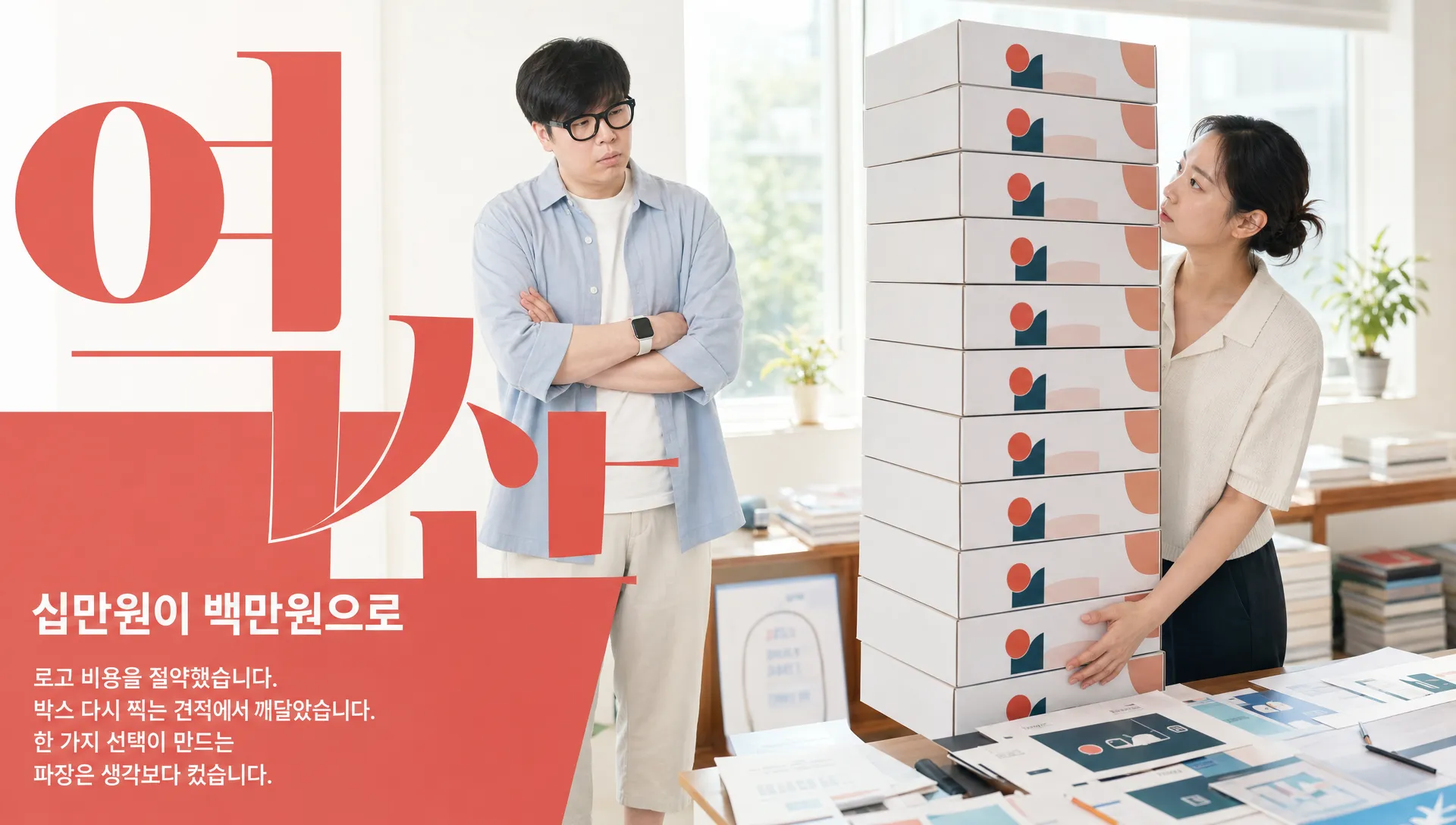 제조업 로고 제작 비용, 10만원 아끼다 박스 1,000개 다시 찍는 계산