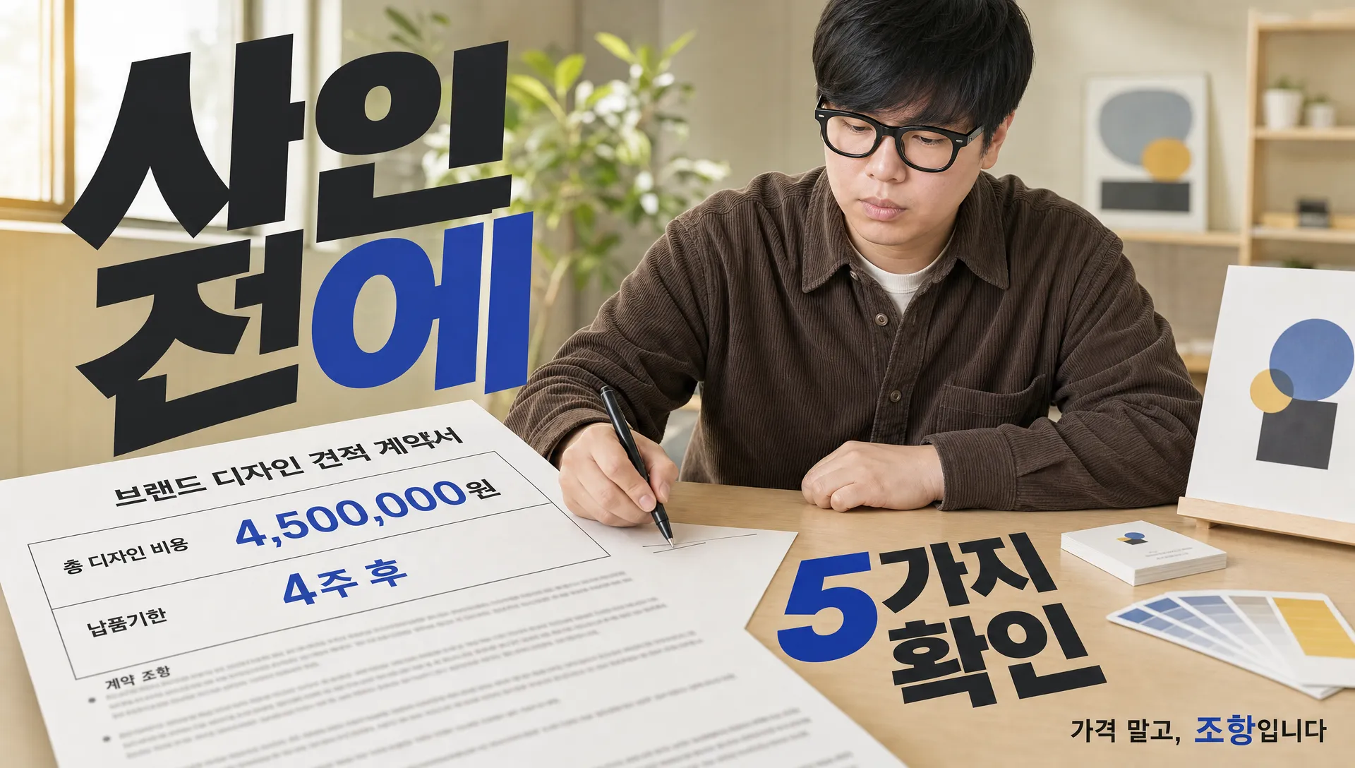 로고 의뢰 전 견적서에서 확인할 5가지: 저작권·수정·원본 파일