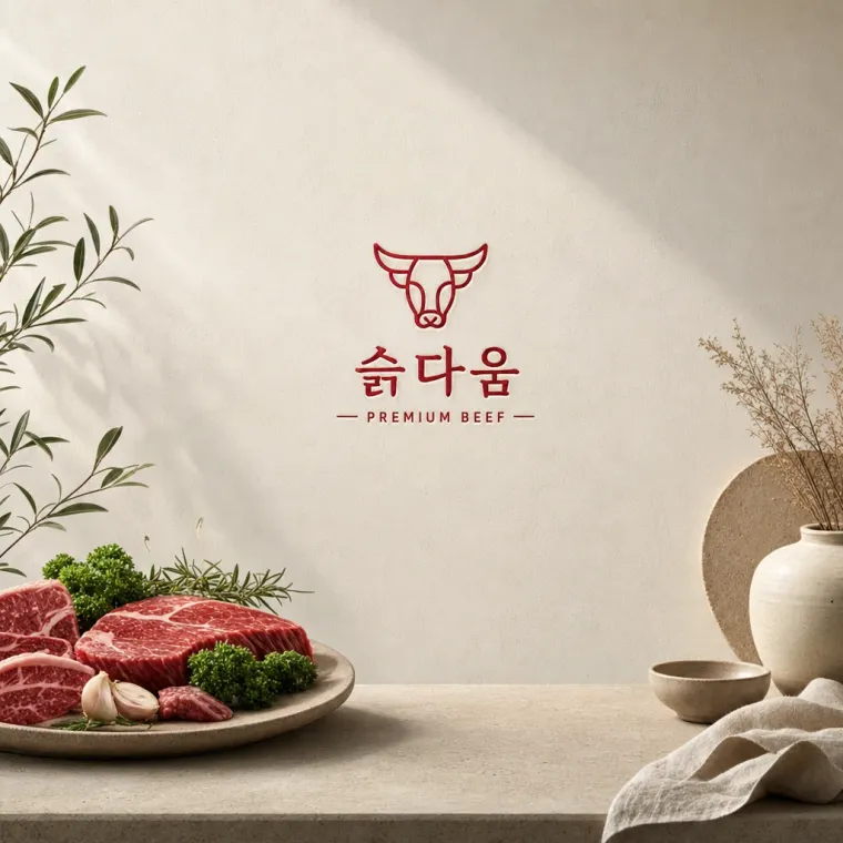 농식품·축산 로고 디자인 — 안심의 형상 농식품 브랜드 로고