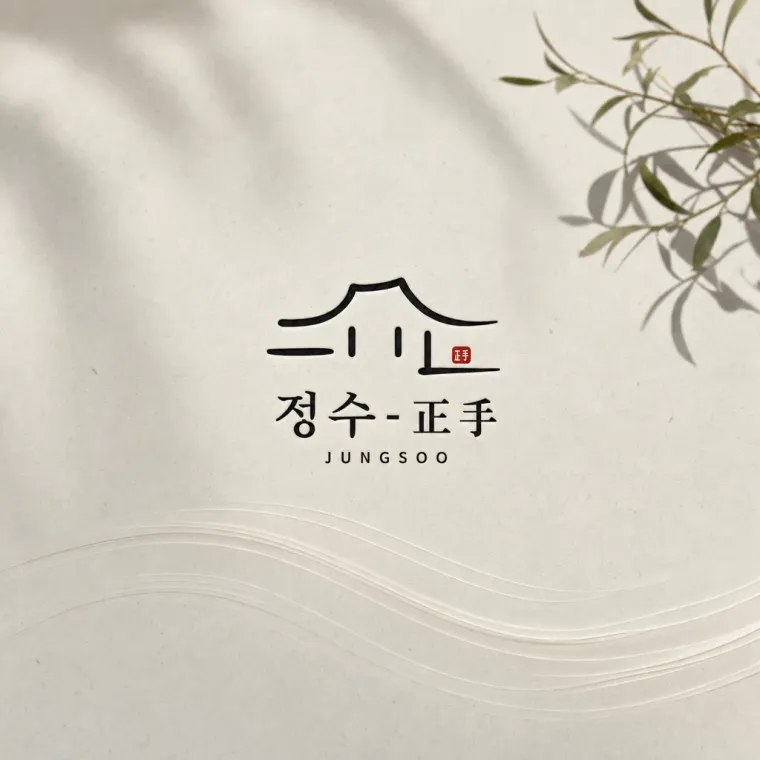 음식점·외식 로고 디자인 — 손길 속 정갈한 미 음식점 로고