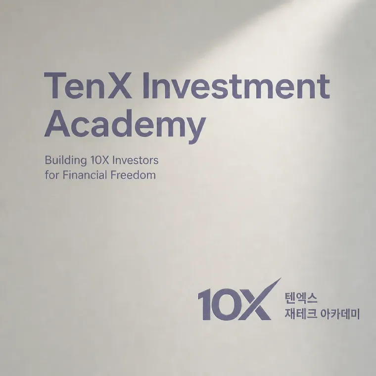 교육·학원 로고 디자인 — 자산 10배 성장의 확신 학원 로고