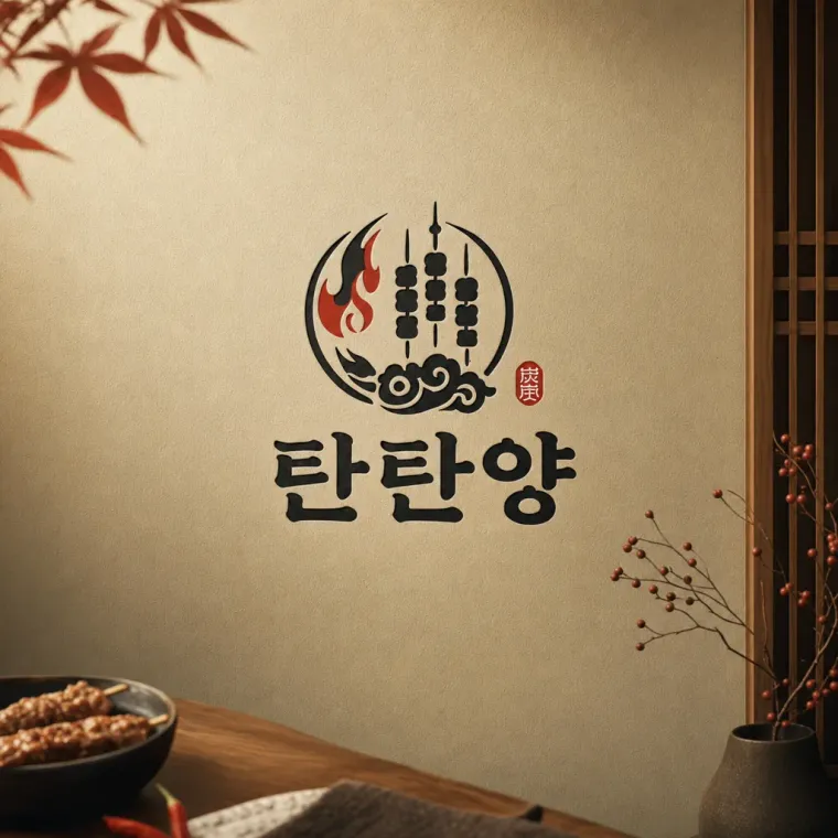 음식점·외식 로고 디자인 — 클래식한 엠블럼 음식점 로고