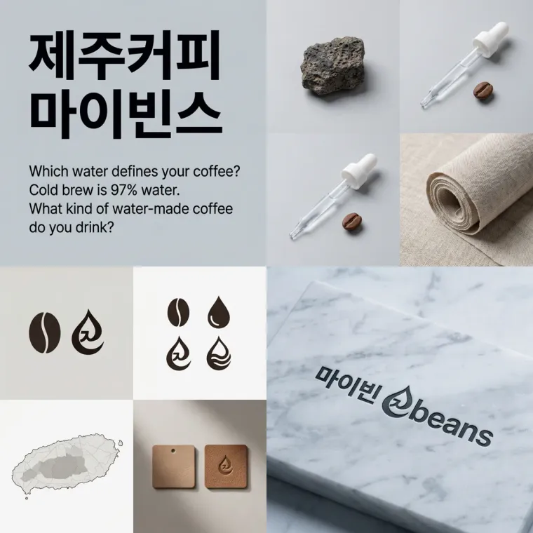 카페·베이커리 로고 디자인 — 제주의 깨끗한 물이 만드는 차별화 카페 로고