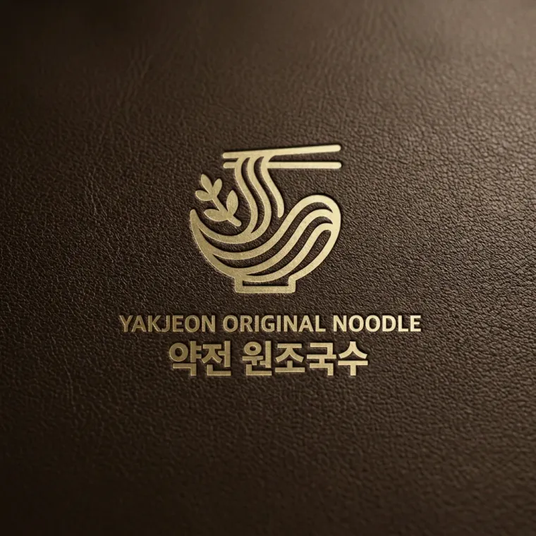 음식점·외식 로고 디자인 — 40년 전통이 젊은 세대까지 사로잡는 약전 원조국수 음식점 로고