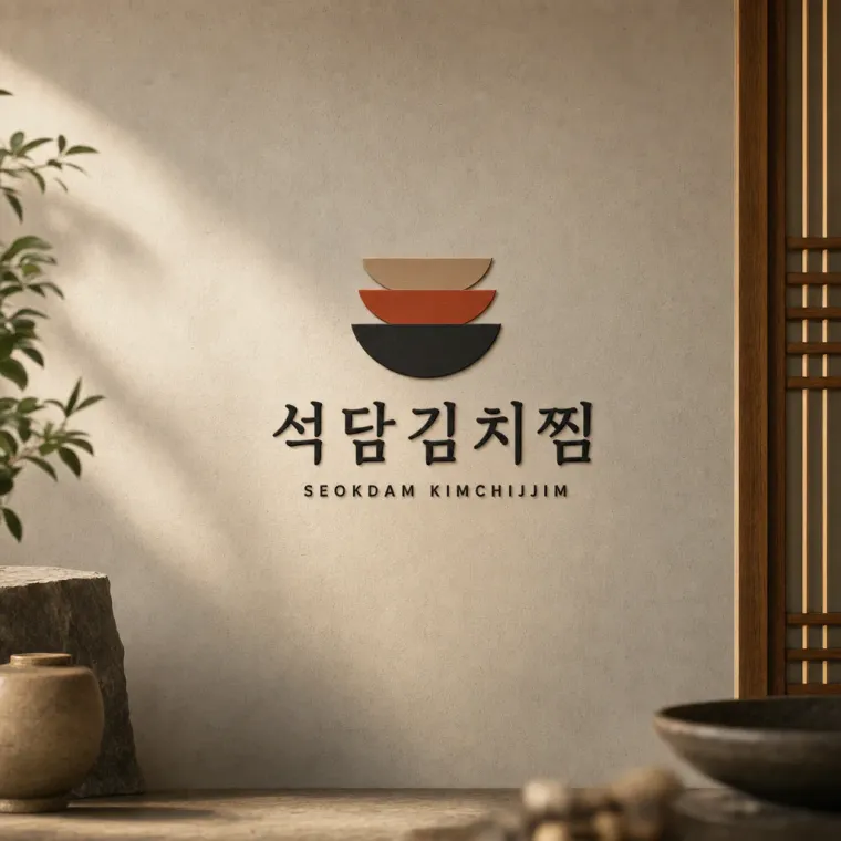 음식점·외식 로고 디자인 — 돌판의 정성 식탁의 이야기 음식점 로고