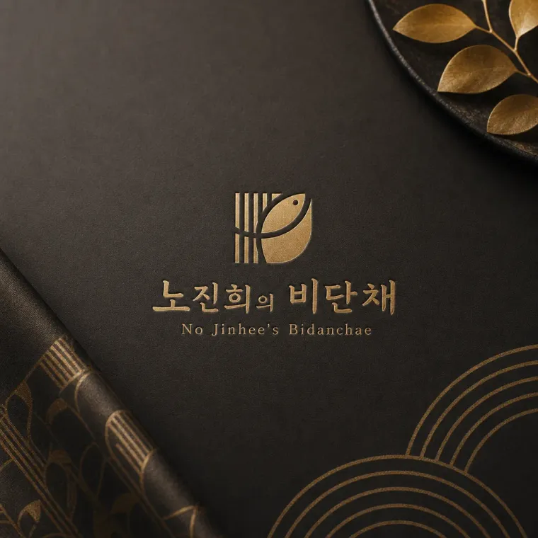 음식점·외식 로고 디자인 — 비단의 우아함과 굴비의 품격 음식점 로고