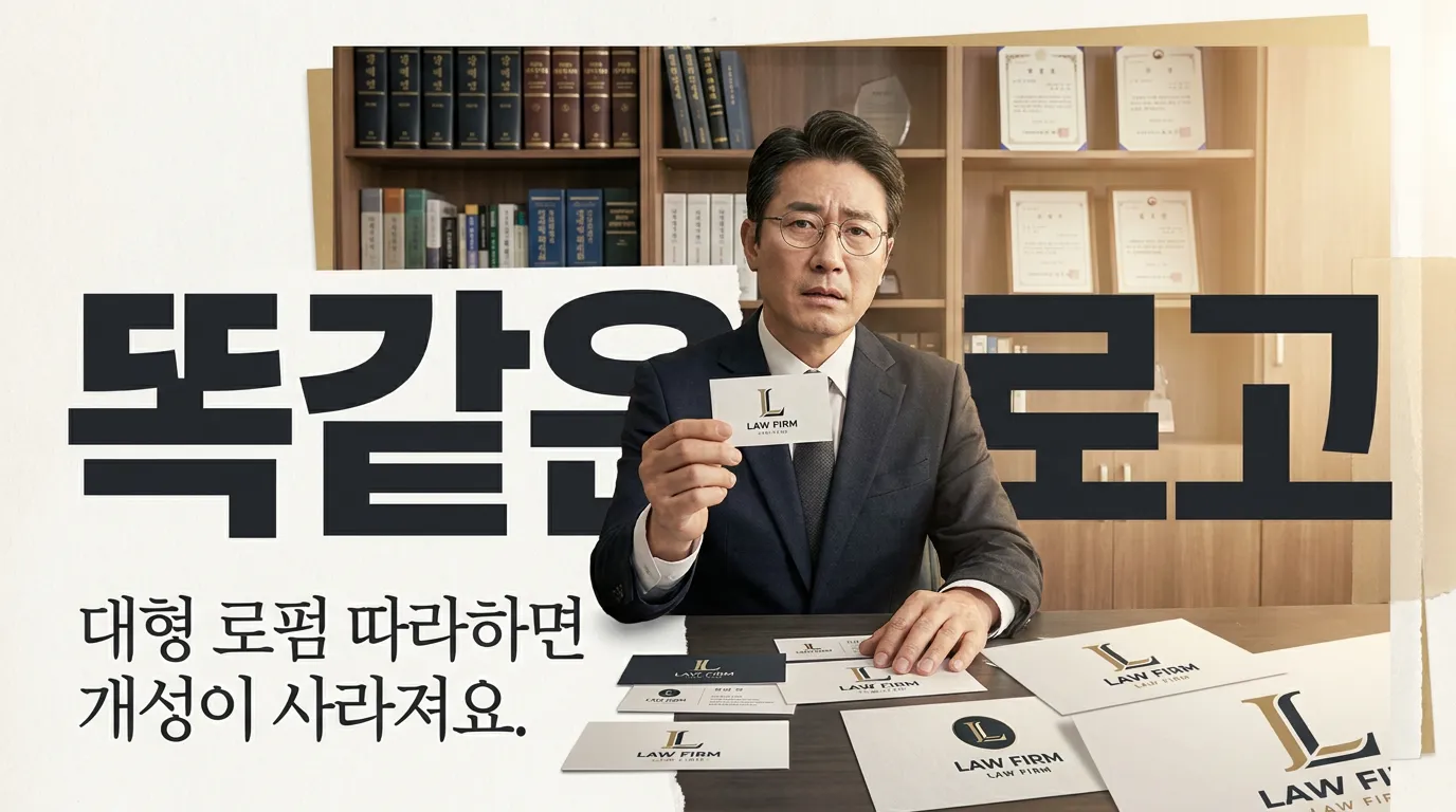 법무법인 로고 디자인, 대형 로펌처럼 보이면 오히려 묻힙니다