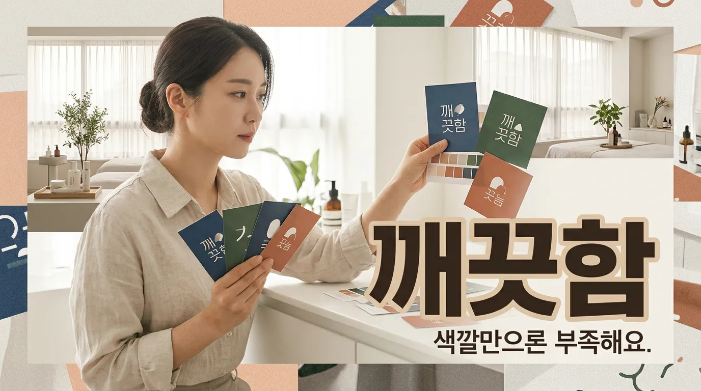 피부관리샵 로고 디자인, 깨끗해 보이는 색·폰트 조합 7가지
