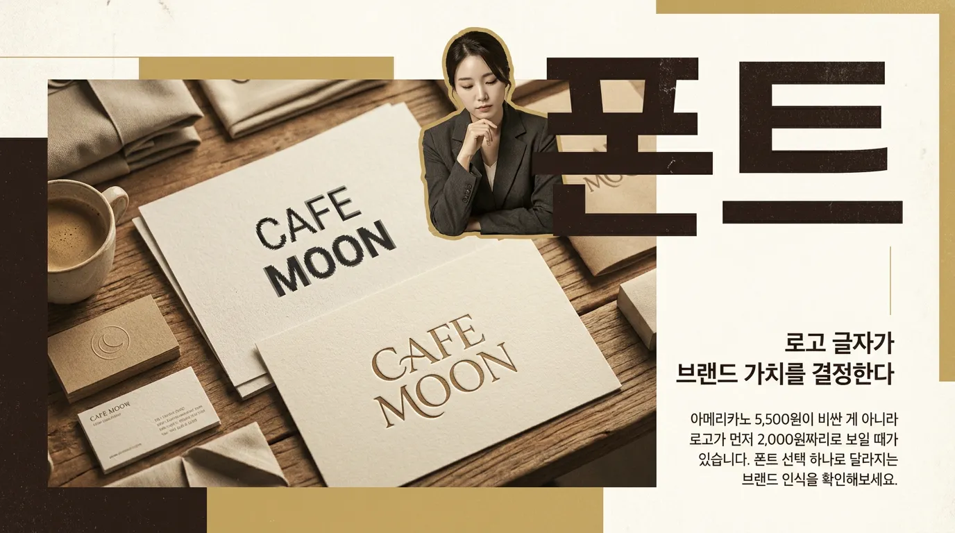카페 로고 폰트 7가지 함정: 아메리카노 가격까지 싸 보이게 만드는 글자