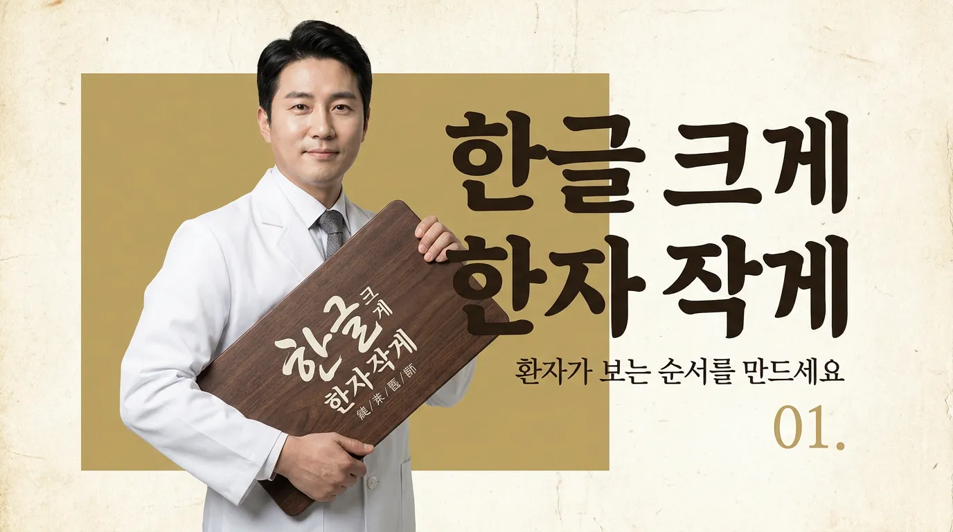 한글 로고 옆에 작은 한자 인장이 배치된 브랜드 시안