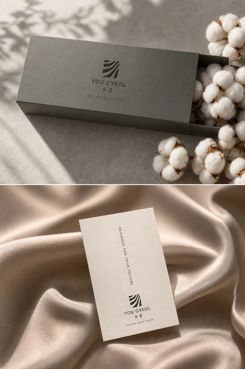 뷰티·미용 로고 디자인 — 개인의 결 자연스러운 완성 뷰티 브랜드 로고