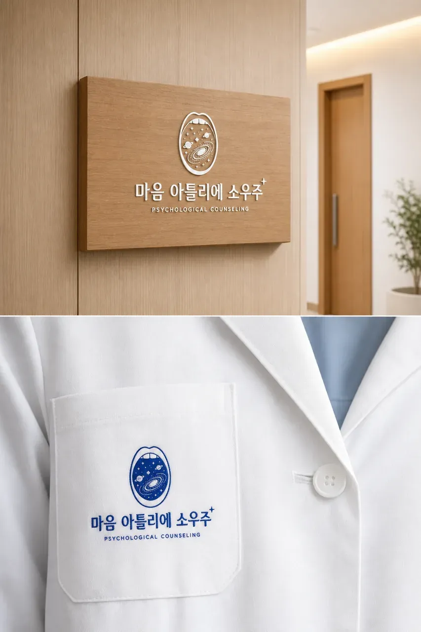 문화·예술·미디어 로고 디자인 — 한 사람 한 사람의 소우주를 만나는 공간 마음 아틀리 문화·예술 브랜드 로고