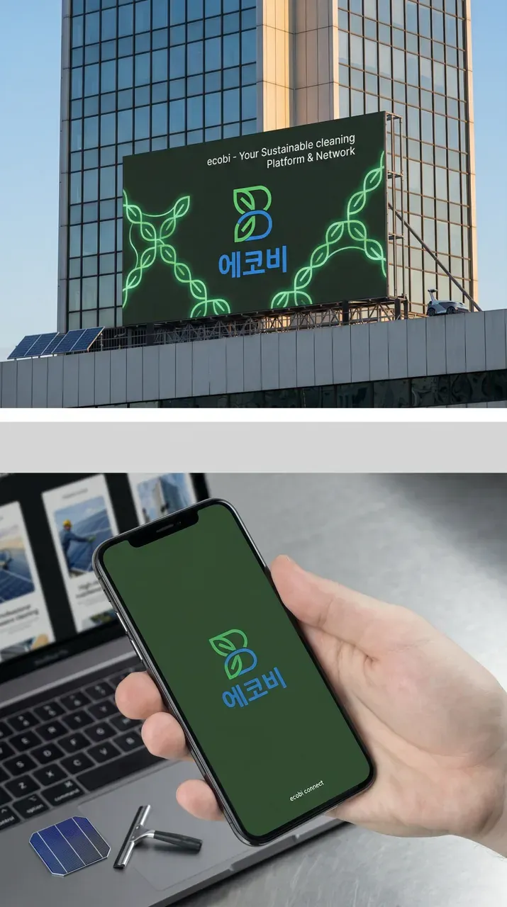 IT·테크 로고 디자인 — 전국 청소업체가 하나로 연결되는 신뢰 플랫폼 IT 서비스 로고