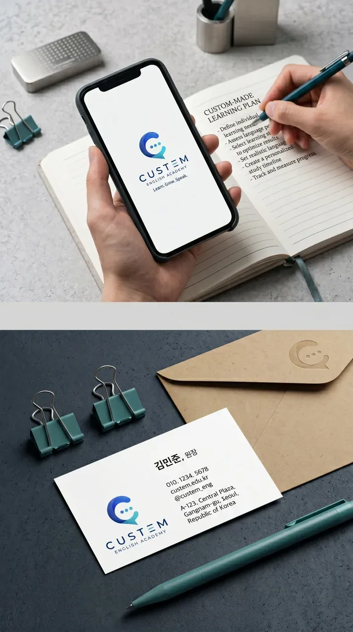 교육·학원 로고 디자인 — 학생 한 명 한 명에게 맞춘 영어교육 학원 로고
