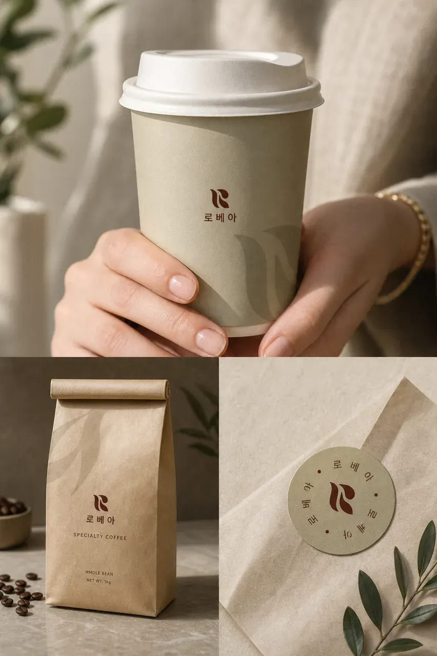 카페·베이커리 로고 디자인 — 커피의 완성 카페 로고