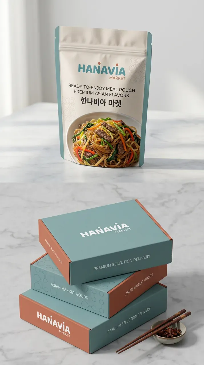 제조·유통 로고 디자인 — 두바이 고객도 한눈에 알아보는 아시아 마트 제조·유통 기업 로고
