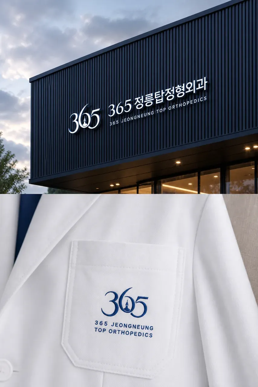 병원·의원 로고 디자인 — 정릉 주민들이 믿고 찾는 든든한 건강 파트너 365정 병원 로고