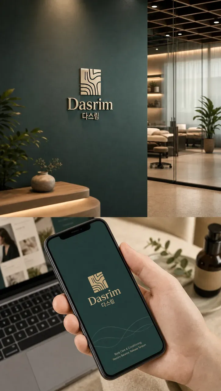 스포츠·피트니스 로고 디자인 — 흐르는 선 따뜻한 신뢰 스포츠 브랜드 로고