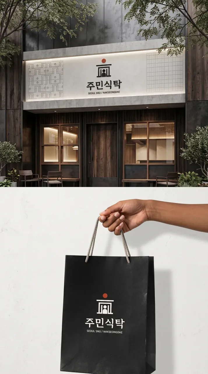 음식점·외식 로고 디자인 — 젊은 세대가 찾는 세련된 한식주점 음식점 로고