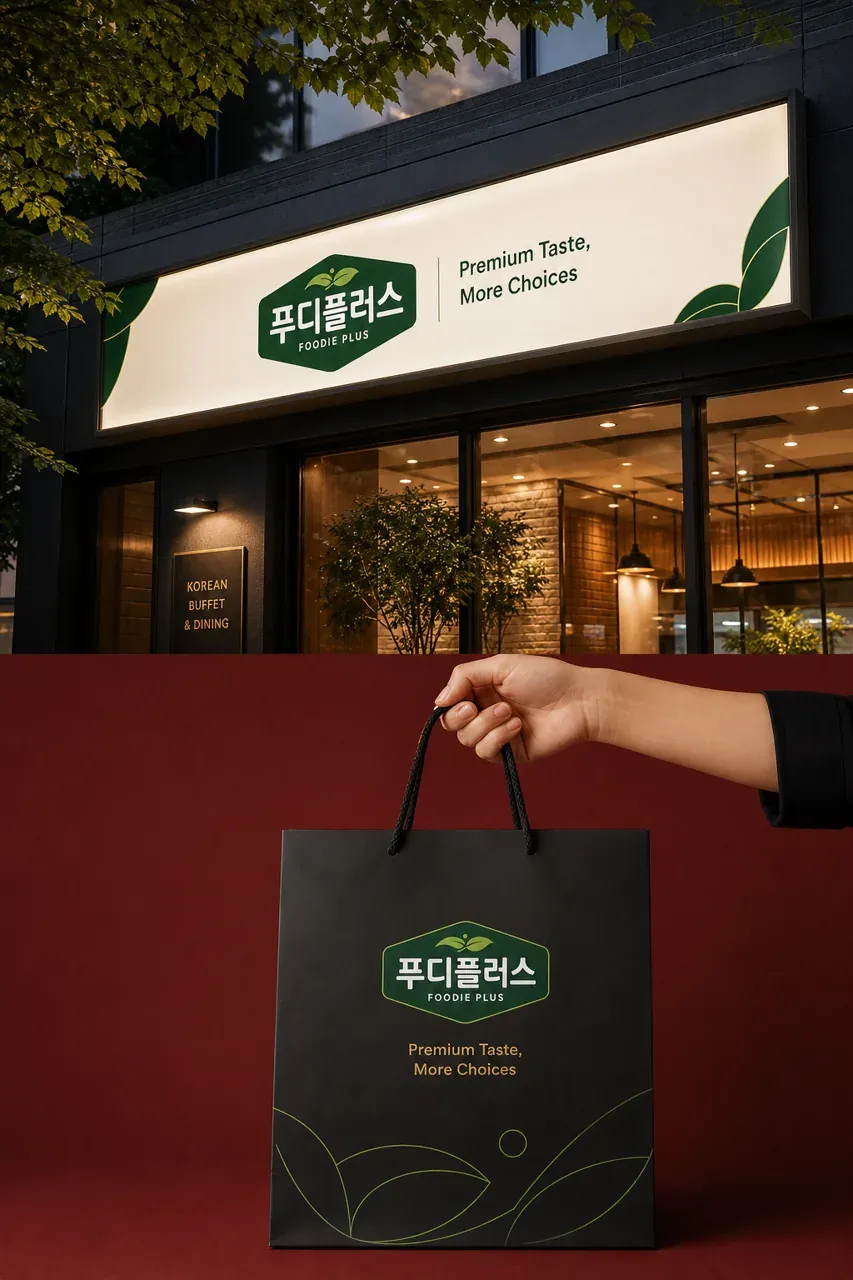 제조·유통 로고 디자인 — 따뜻하고 친근한 조합형 제조·유통 기업 로고