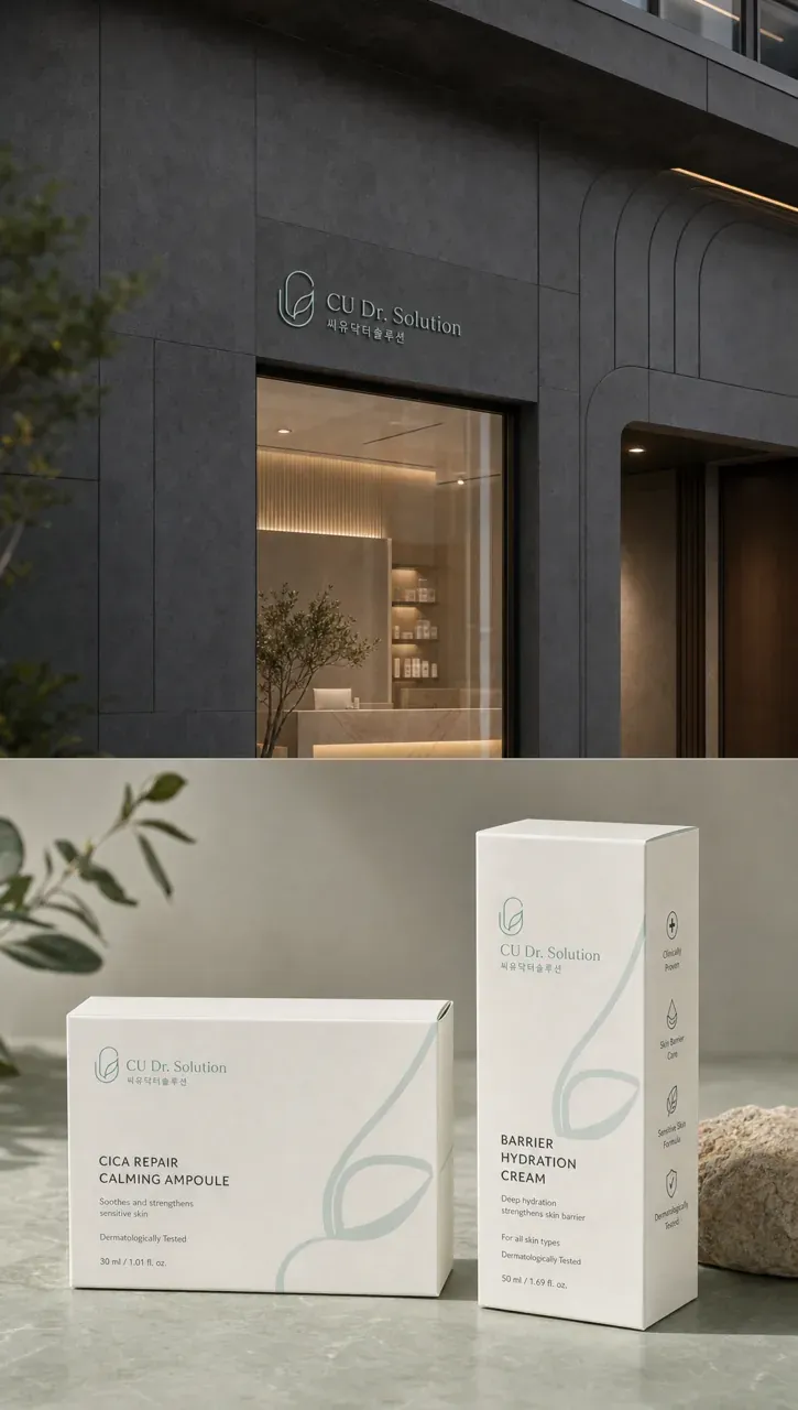 뷰티·미용 로고 디자인 — 피부층의 과학 모던의 정밀도 뷰티 브랜드 로고