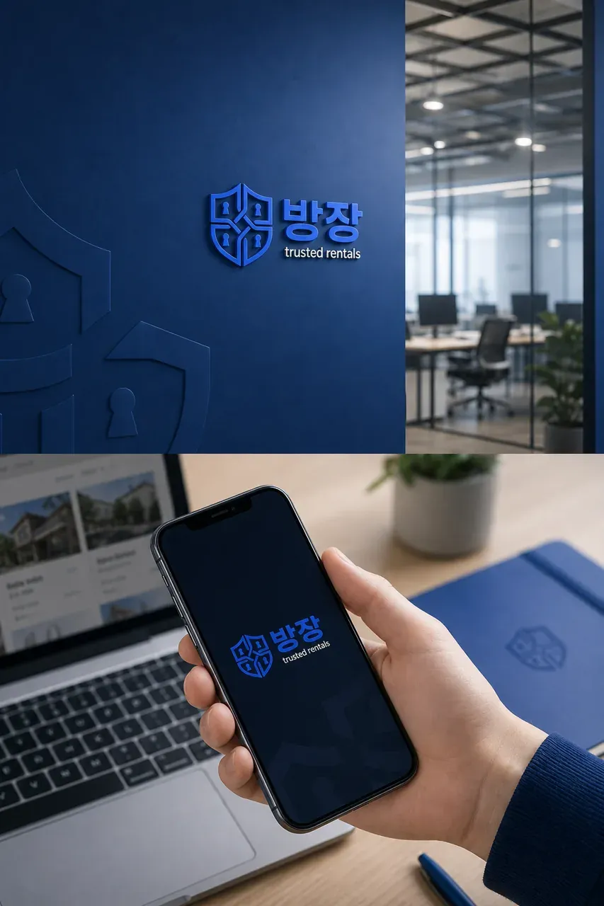 금융·부동산 로고 디자인 — 신뢰할 수 있는 공간 연결 플랫폼 금융·부동산 기업 로고