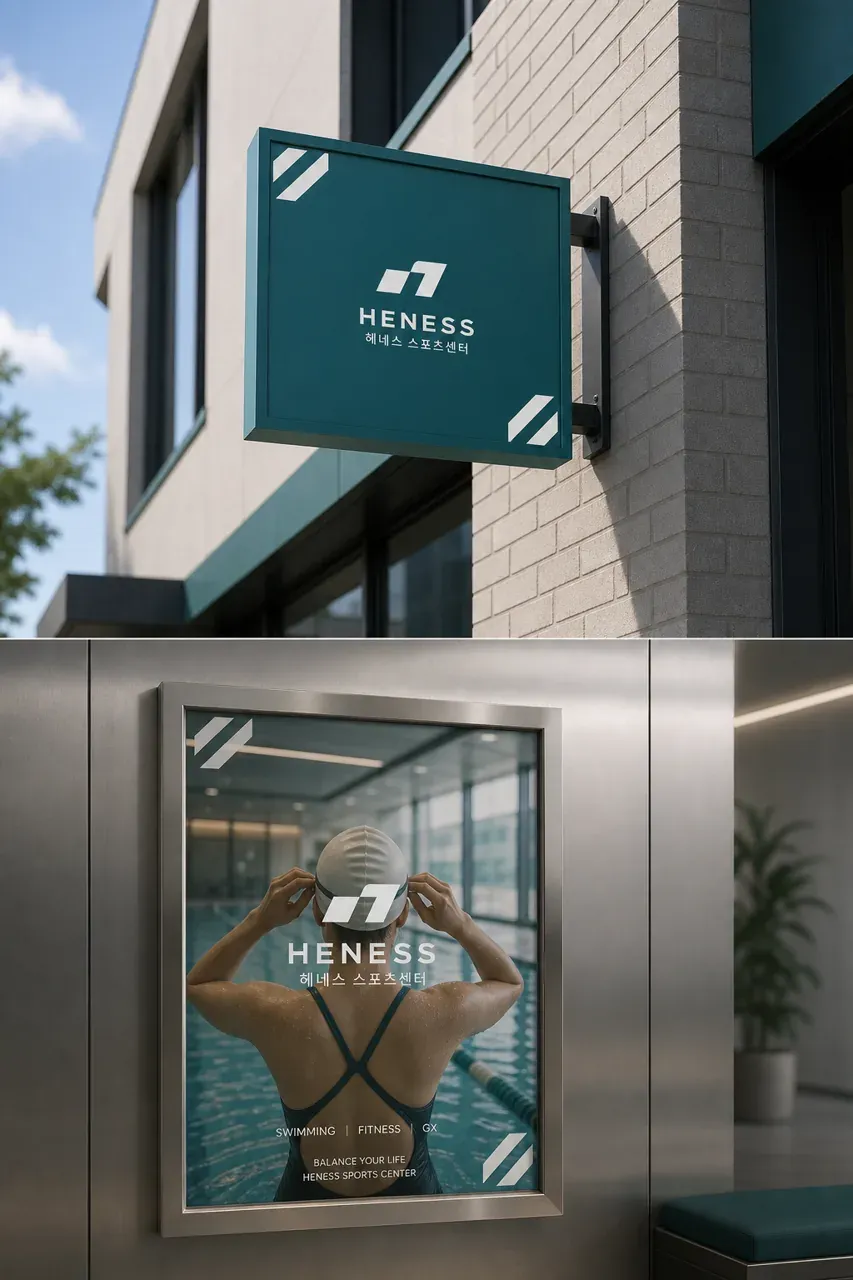 스포츠·피트니스 로고 디자인 — 모던하고 세련된 조합형 스포츠 브랜드 로고