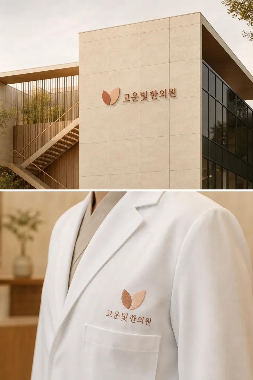 한의원·한방 로고 디자인 — 내면의 빛을 깨우는 현대적 한방 한의원 로고