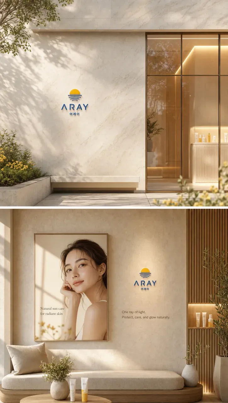 뷰티·미용 로고 디자인 — 모던하고 세련된 조합형 뷰티 브랜드 로고