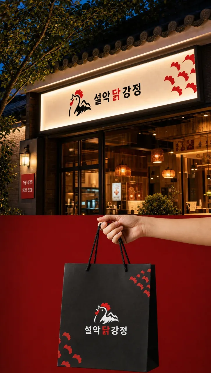음식점·외식 로고 디자인 — 닭 캐릭터로 만드는 강렬하고 친근한 정체성 음식점 로고