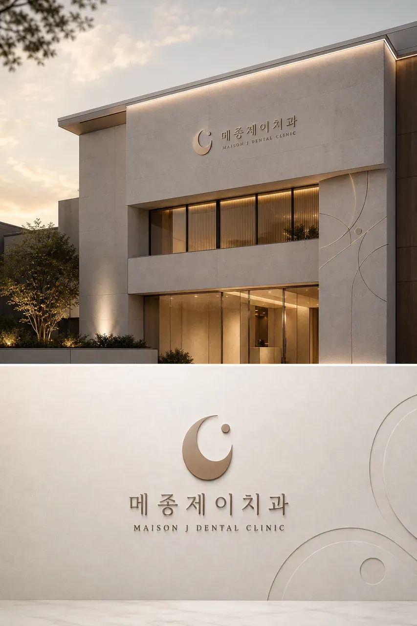 치과 로고 디자인 — 장인의 정성을 담은 미니멀 치과 로고