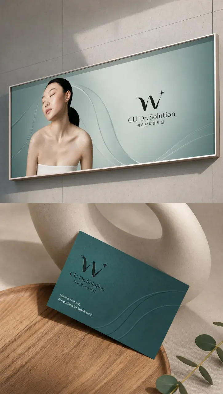 뷰티·미용 로고 디자인 — 정밀함과 우아함의 추상화 뷰티 브랜드 로고