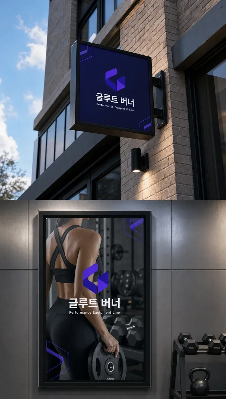 스포츠·피트니스 로고 디자인 — 모던하고 세련된 조합형 스포츠 브랜드 로고