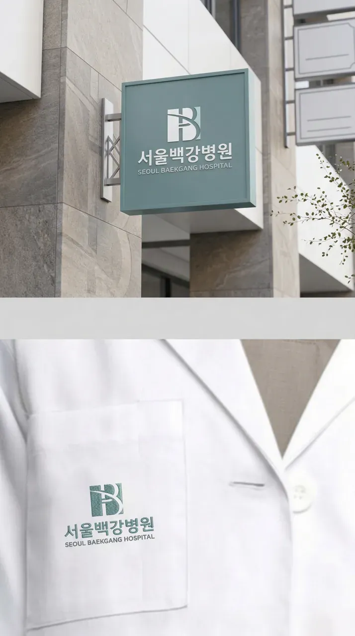 병원·의원 로고 디자인 — 백세까지 믿고 맡길 수 있는 병원 로고