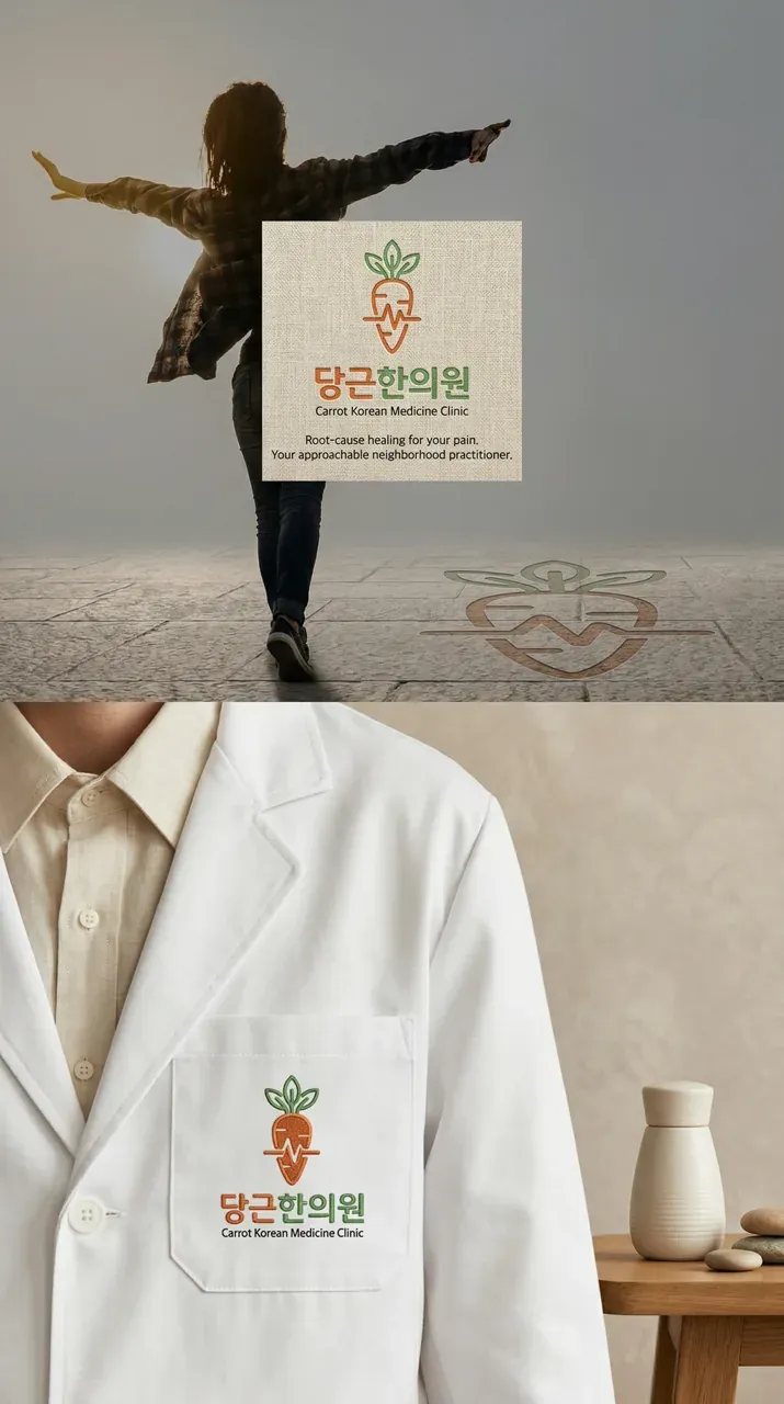 한의원·한방 로고 디자인 — 근처 주치의처럼 편안한 한의원 로고