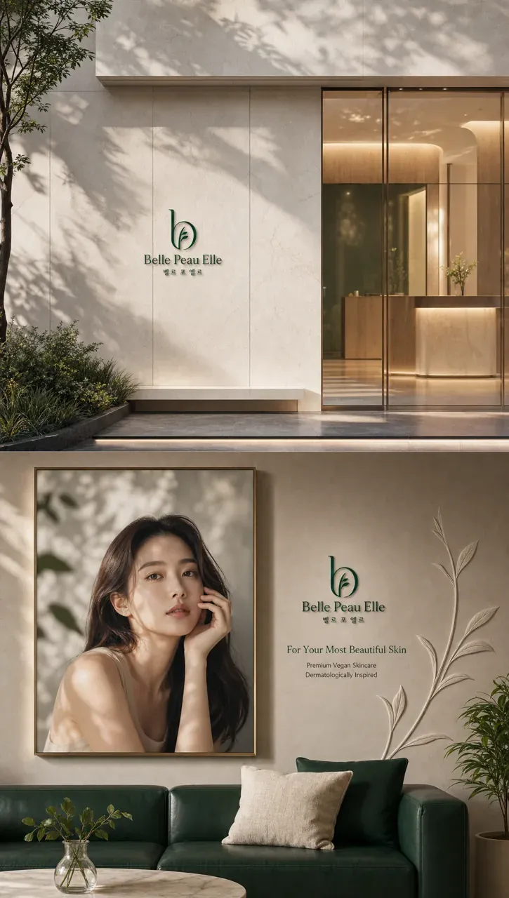 뷰티·미용 로고 디자인 — 원 속의 당당한 그녀 뷰티 브랜드 로고