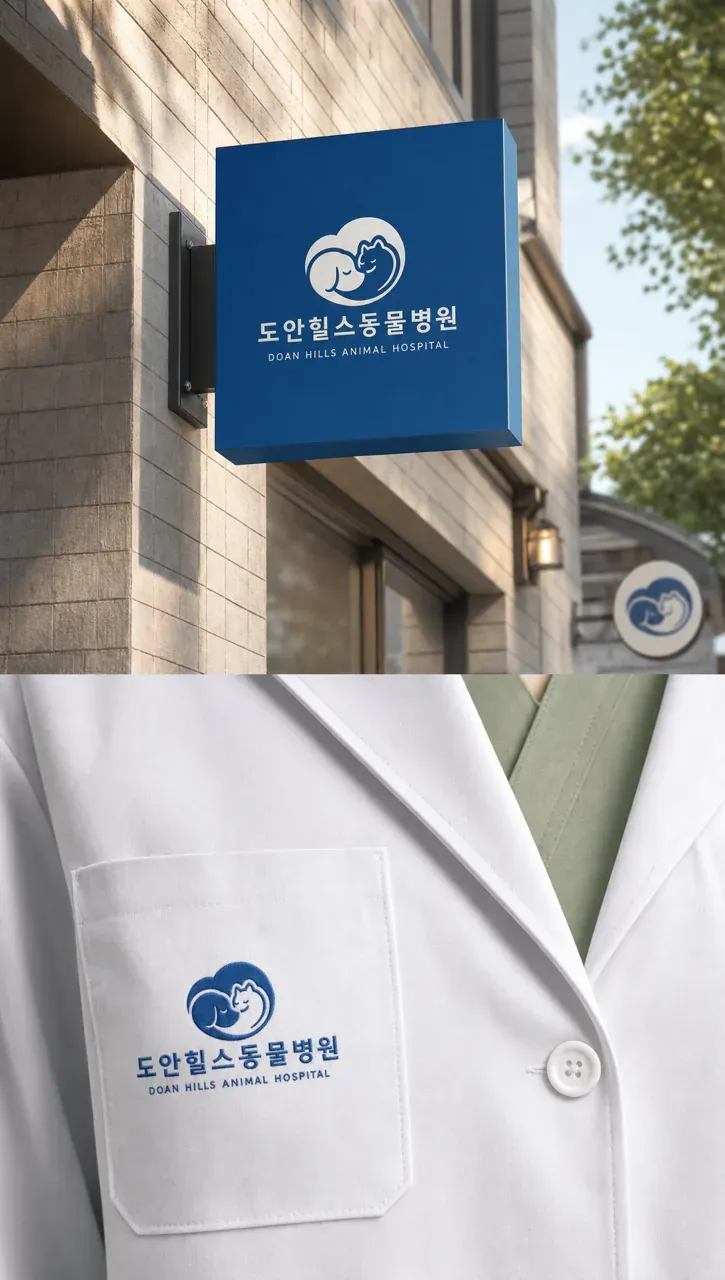 반려동물 로고 디자인 — H 치유와 신뢰 반려동물 브랜드 로고