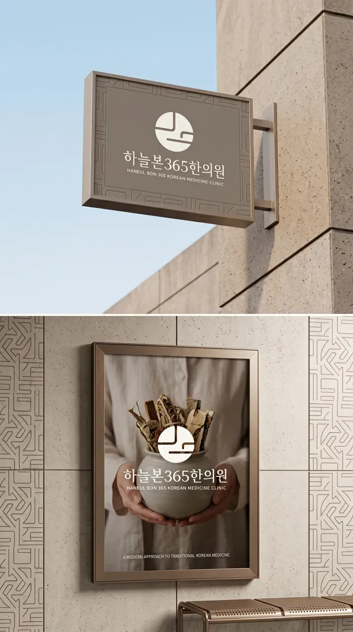 한의원·한방 로고 디자인 — 클래식한 한의원 로고