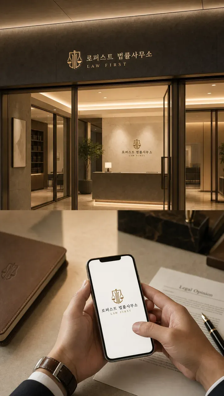 법률·세무·특허 로고 디자인 — 고급스러운 조합형 법률사무소 로고