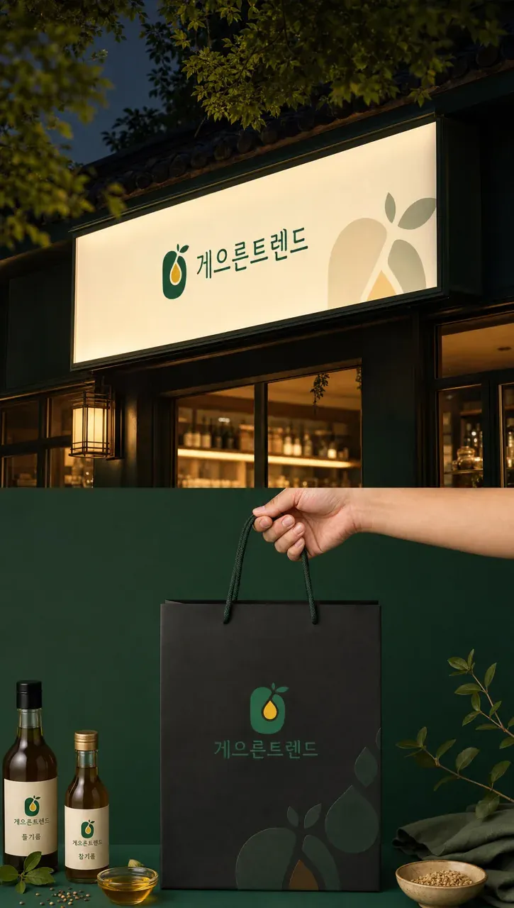 농식품·축산 로고 디자인 — 의 유려한 흐름 농식품 브랜드 로고