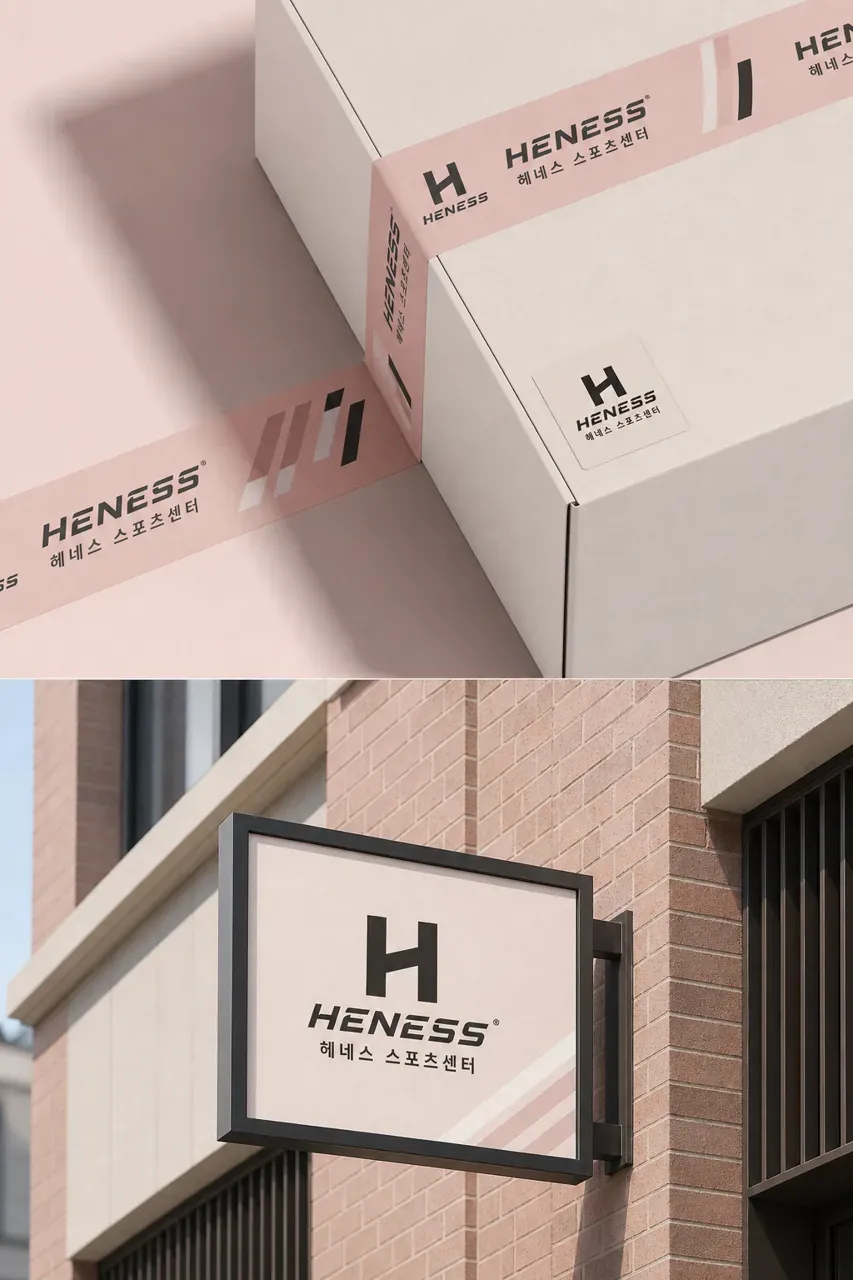 스포츠·피트니스 로고 디자인 — 흐름과 신뢰의 통합 엠블럼 스포츠 브랜드 로고