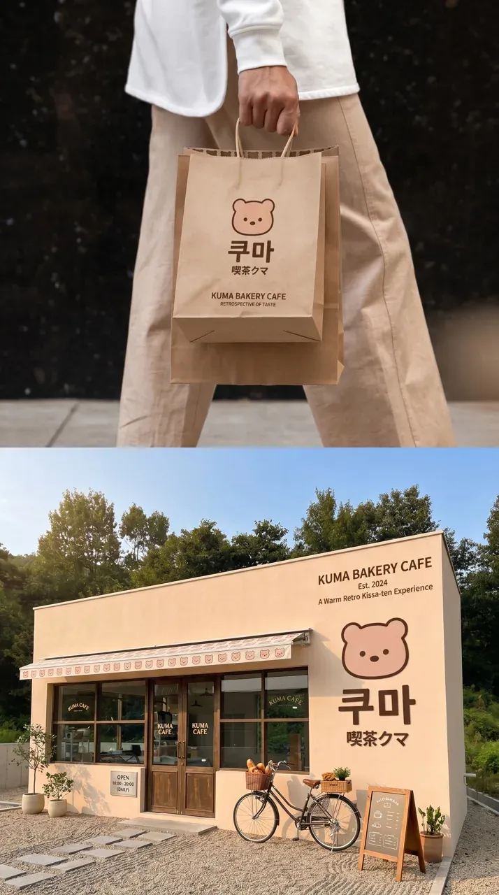 카페·베이커리 로고 디자인 — 따뜻한 추억이 깃든 우리 동네 아지트 카페 로고