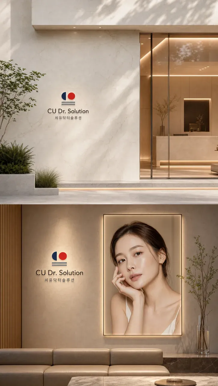 뷰티·미용 로고 디자인 — 층상 구조의 논리를 미니멀 기하학으로 풀어낸 뷰티 브랜드 로고