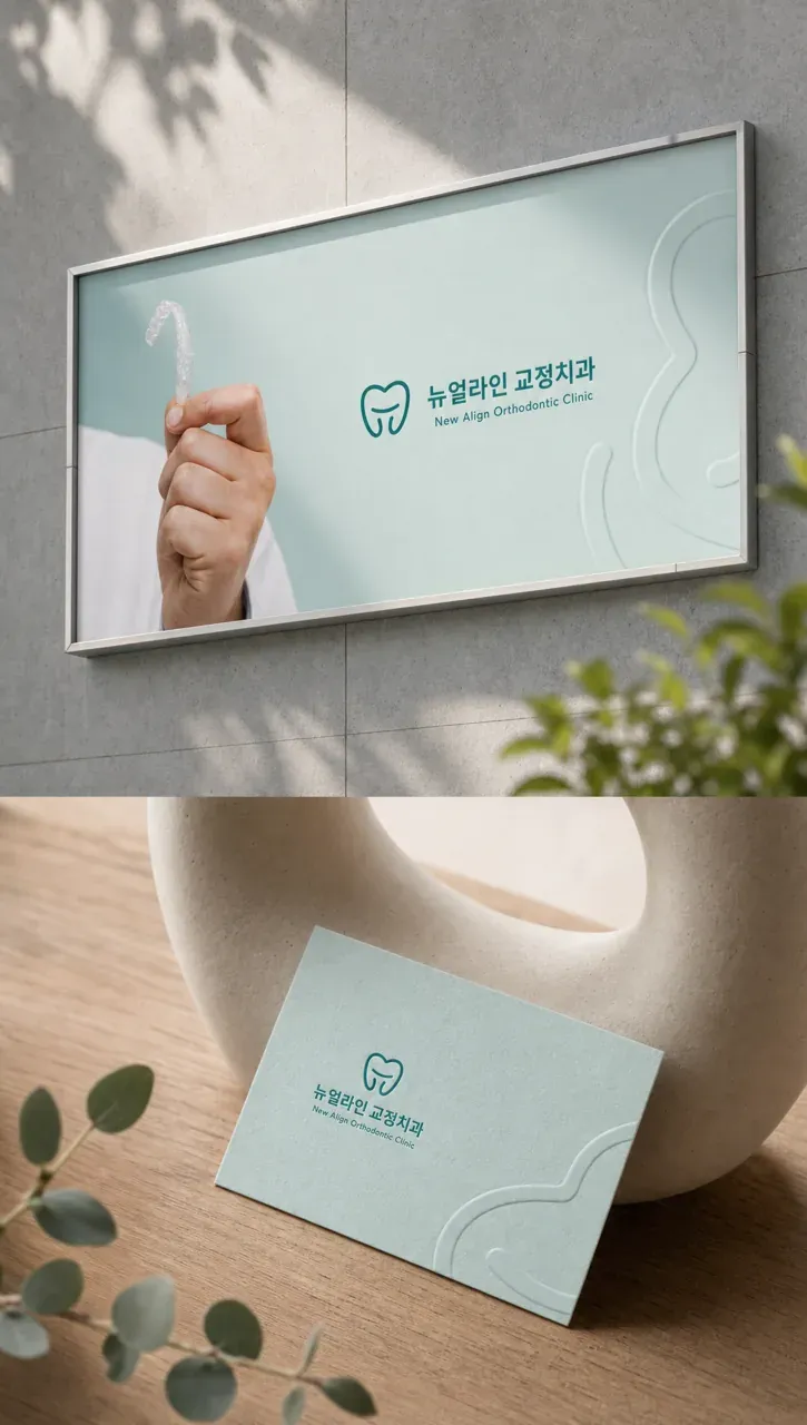 치과 로고 디자인 — 성장을 그리는 라인 치과 로고