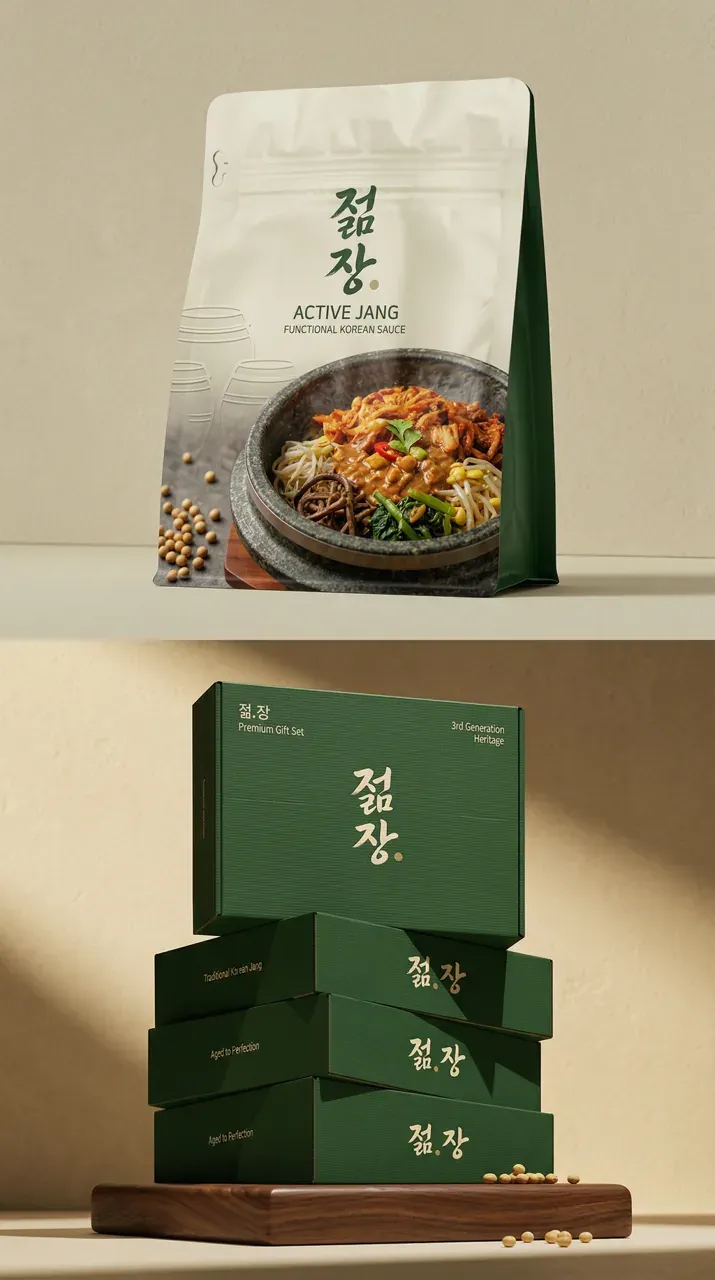음식점·외식 로고 디자인 — 액티브 시니어가 선택하는 젊은 장 음식점 로고