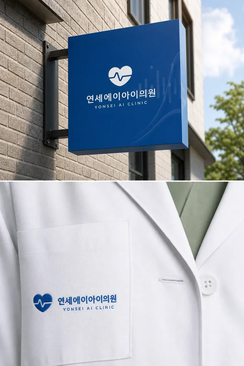 병원·의원 로고 디자인 — 모던하고 세련된 조합형 병원 로고