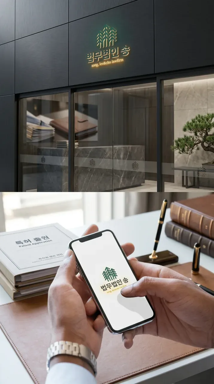 법률·세무·특허 로고 디자인 — 중견기업 임원이 신뢰할 수 있는 든든한 법률 파트너 법률사무소 로고